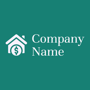 Mortgage loan logo on a Deep Sea background - Bienes raices & Hipoteca