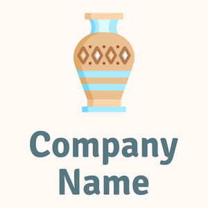 New Tan Vase on a Seashell background - Huishoudelijk meubilair