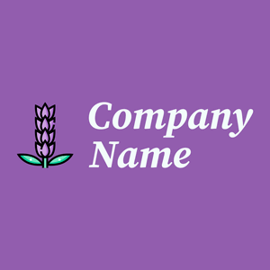 Lavender logo on a Deep Lilac background - Blumen