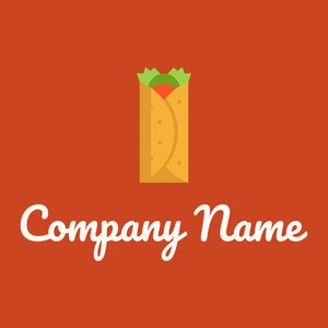 Burrito logo on an orange background - Alimentos & Bebidas