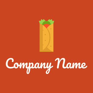 Burrito logo on an orange background - Essen & Trinken