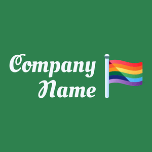 Pride logo on a Sea Green background - Comunidad & Sin fines de lucro