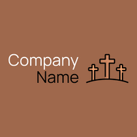 Cross logo on a Sante Fe background - Religiosidade