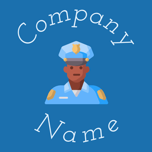 Police officer logo on a Denim background - Sécurité