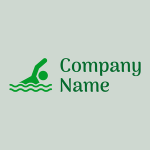 Swimming logo on a Mystic background - Jeux & Loisirs