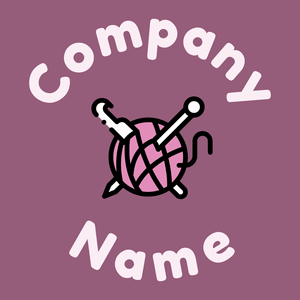Knitting logo on a Mauve Taupe background - Arte & Intrattenimento