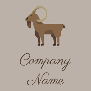 Goat logo on a Tide background - Animais e Pets