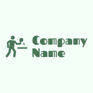 Table tennis logo on a Mint Cream background - Juegos & Entretenimiento