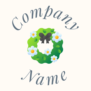 Wreath on a Floral White background - Religión