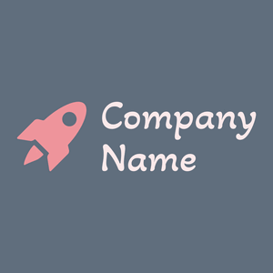 Space Rocket Launch logo on a Blue Bayoux background - Abstracto