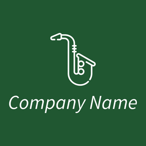 Saxophone logo on a County Green background - Divertissement & Arts