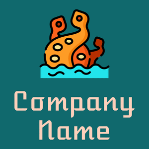 Kraken logo on a Deep Sea background - Animales & Animales de compañía