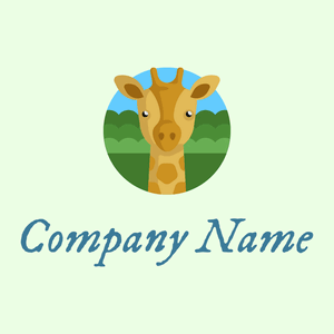Giraffe on a Honeydew background - Dieren/huisdieren