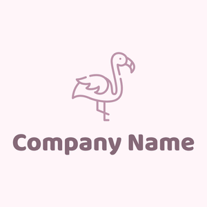 Flamingo logo on a Lavender Blush background - Animales & Animales de compañía