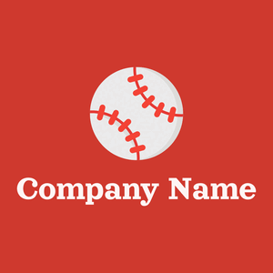 White Smoke Baseball on a Persian Red background - Sport
