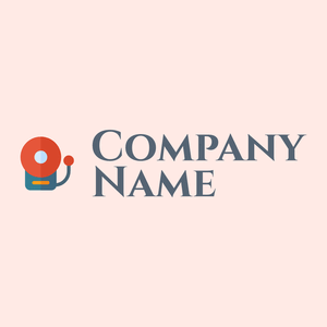 Fire alarm logo on a Misty Rose background - Seguridad