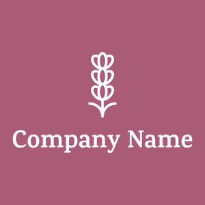 Lavender logo on a Tapestry background - Blumen