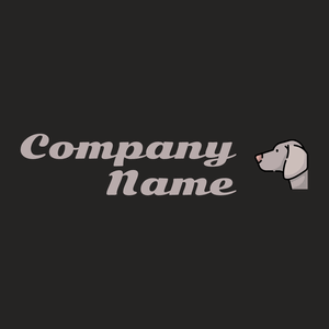 Weimaraner logo on a Bokara Grey background - Animali & Cuccioli