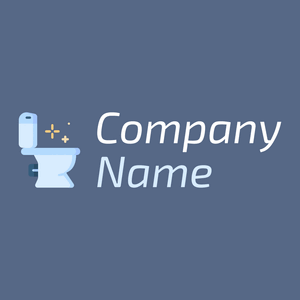 Water closet logo on a Kashmir Blue background - Construcción & Herramientas