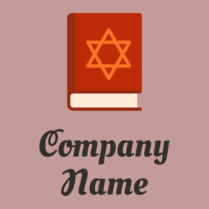 Hebrew logo on a Rosy Brown background - Religión