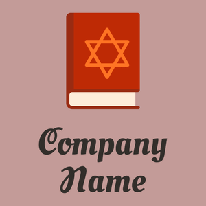 Hebrew logo on a Rosy Brown background - Religion et spiritualité