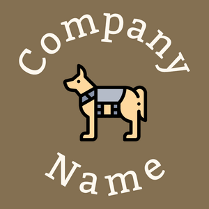 Police dog logo on a Shadow background - Tiere & Haustiere