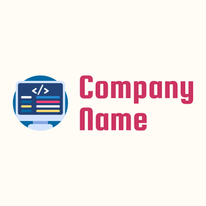 Coding logo on a Floral White background - Empresa & Consultantes