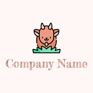 Goat logo on a Snow background - Animales & Animales de compañía