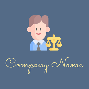Notary logo on a Kashmir Blue background - Negócios & Consultoria