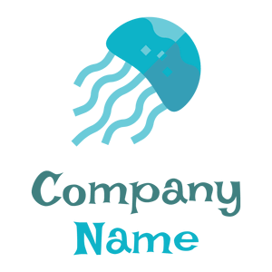 Jellyfish logo on a White background - Animali & Cuccioli