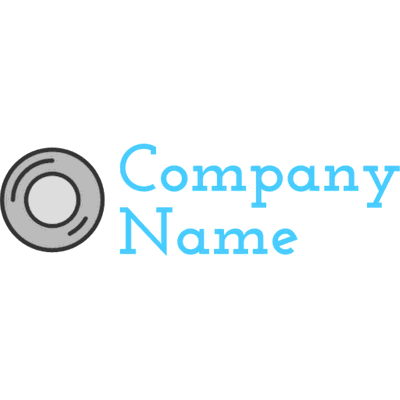 Grey camera lens logo - Fotograpía
