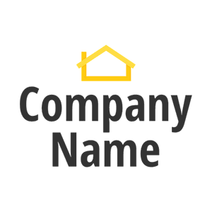 Logo with a yellow house - Bienes raices & Hipoteca
