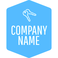 Logotipo insignia azul con llaves - Automobiles & Vehículos Logotipo
