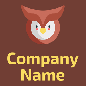 Owl logo on a Metallic Copper background - Tiere & Haustiere