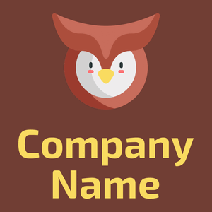 Owl logo on a Metallic Copper background - Dieren/huisdieren