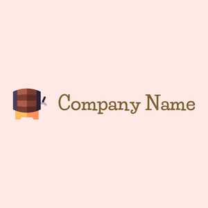 Barrel logo on a Misty Rose background - Alimentos & Bebidas