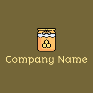 Honey logo on a Yellow Metal background - Comida & Bebida