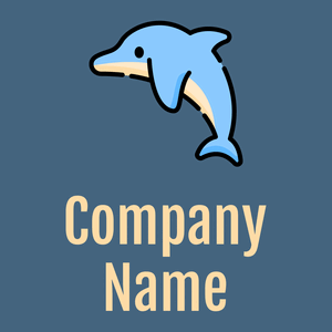 Blue Dolphin on a Wedgewood background - Animais e Pets