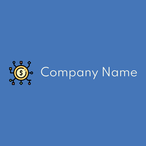 Digital economy logo on a Steel Blue background - Entreprise & Consultant