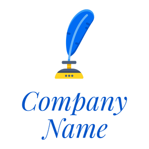 Feather pen logo on a White background - Comunicaciones