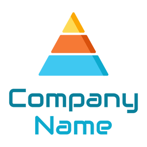 Pyramid chart logo on a White background - Abstracto