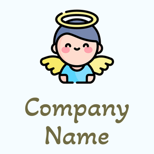 Angel child on a Alice Blue background - Religion