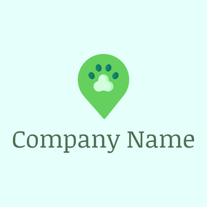 Pastel Green Zoo on a Light Cyan background - Animais e Pets