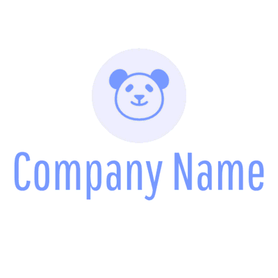 Panda head logo in a circle - Crianças & Cuidados
