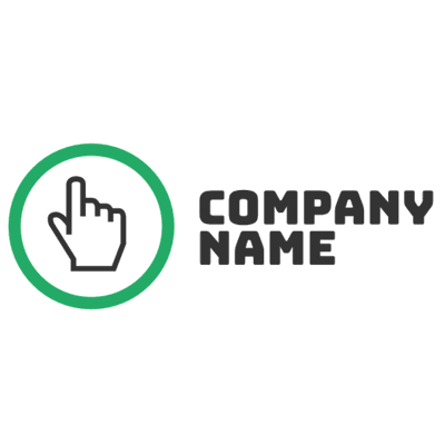 Logo with mouse hand symbol - Internet