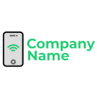 Phone logo with wifi sign - Tecnología
