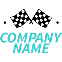 Logo with two racing flags - Automobile & Véhicule
