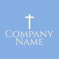 Blaues christliches Kreuz Logo - Religion Logo