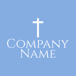 Blue christian cross logo - Religione