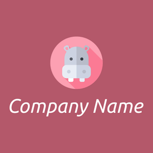 Hippo logo on a Blush background - Animaux & Animaux de compagnie